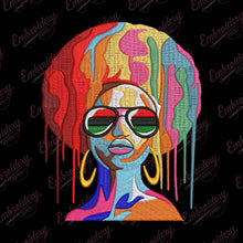Women Black Queen Embroidery Design
