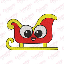 Christmas Cartoon Sled Embroidery Design