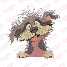 Crazy Playful Dog Machine Embroidery Design