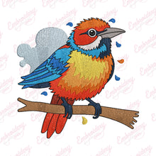 Tropical Bird Drawing Embroidery Design
