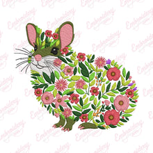 Tropical Leaves And Flowers Chinchilla Embroidery Design