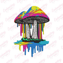 Colorful Mashroom Embroidery Design