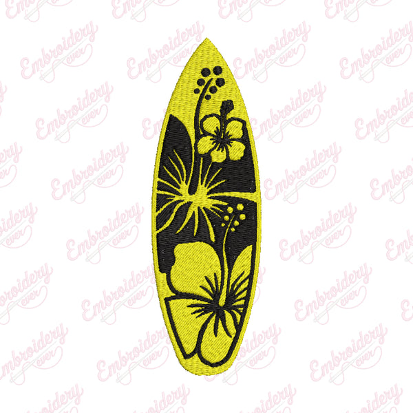 Surfboard Decal Custom Embroidery Design