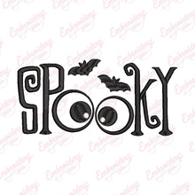 Halloween Spooky Eyes & Bats Embroidery Design