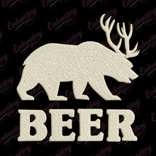 Funny Beer Deer Embroidery Design