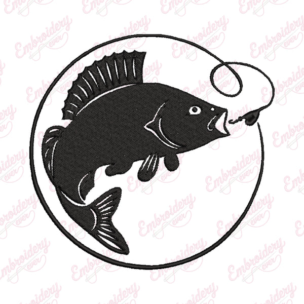 Fishing Embroidery Design