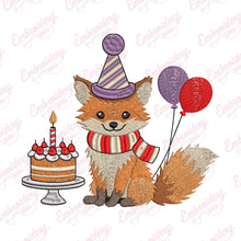 Birthday Fox Embroidery Design