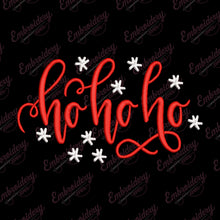 Christmas Ho Ho Ho Word Embroidery Design
