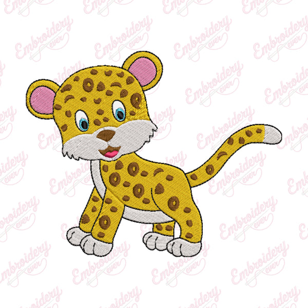 Baby Leopard Embroidery Design