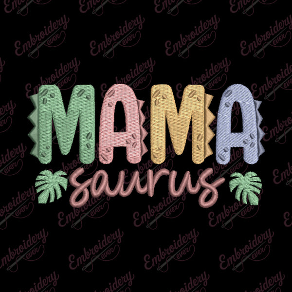 Mama Saurus Embroidery Design
