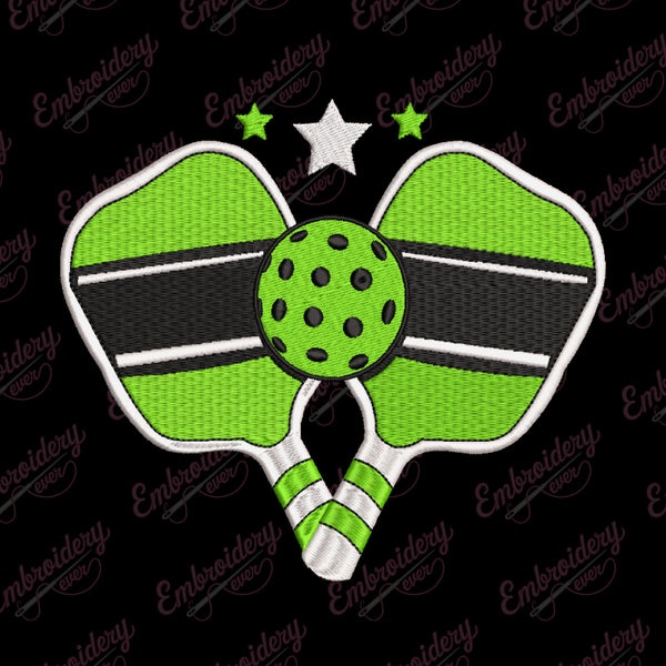 Beautiful Pickleball Embroidery Design