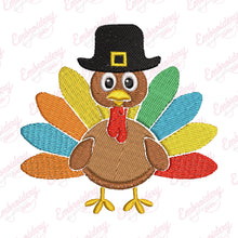 Cute Thanksgiving Turkey Embroidery Design