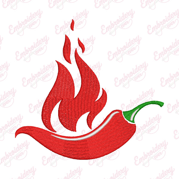 Rad Chilli Embroidery Design