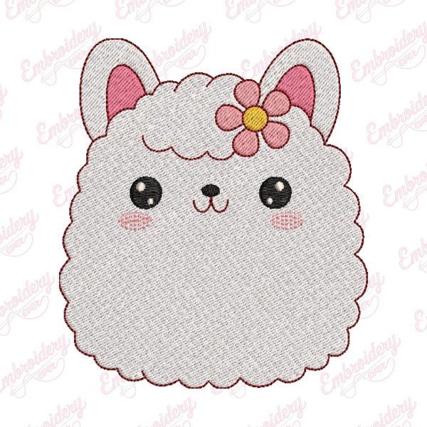 Cute Llama Squishmallow Embroidery Design