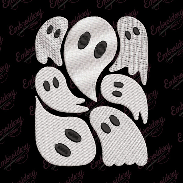 Halloween Ghosts Set Embroidery Design