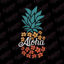 Aloha Pineapple Embroidery Design