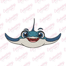 Smiling Stingrays Embroidery Design