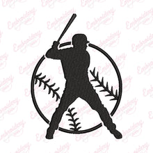 Baseball Player Machine Embroidery Design