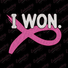 I Won Breast Cancer Survivor Embroidery Design