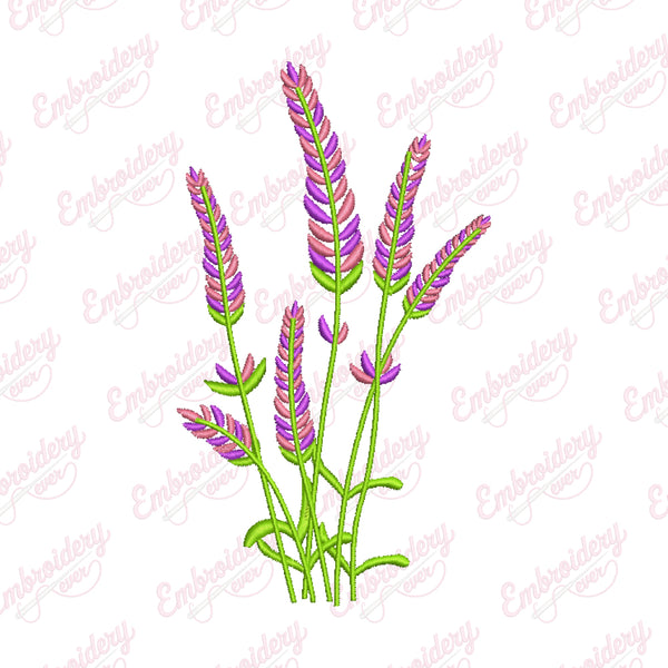Lavender Flower Embroidery Design