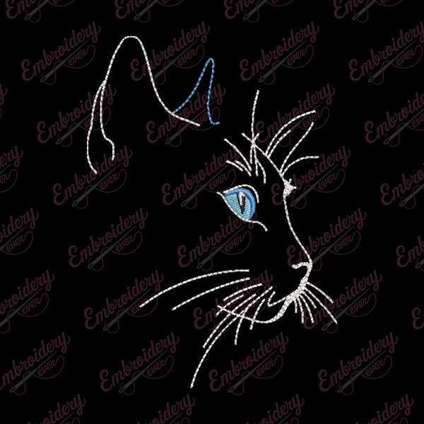 Cat Faces Machine Embroidery Design