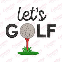 Let's Golf Machine Embroidery Design
