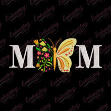 Floral Butterfly Mom Embroidery Design