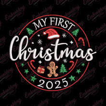 My First Christmas 2025 Embroidery Design