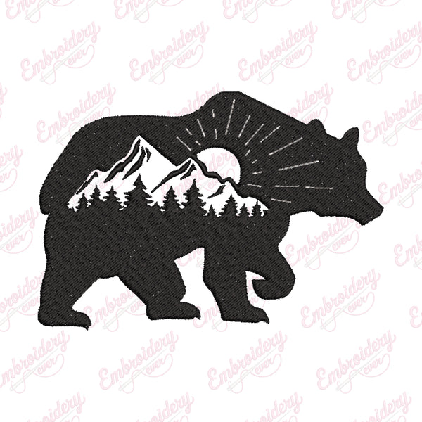 Bear Mountain Embroidery Design