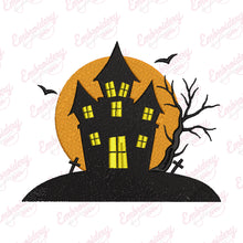 Halloween Haunted House Embroidery Design