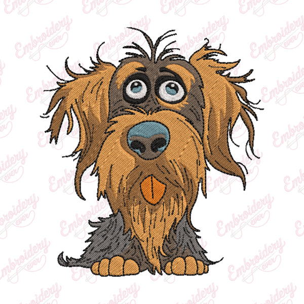 Funny Dog Digital Machine Embroidery Design