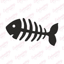 Fish Skeleton Embroidery Design