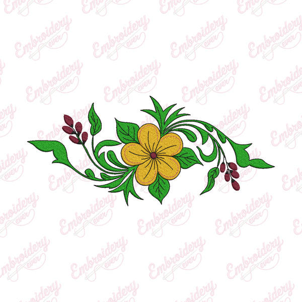 Ornate Flower Embroidery Design