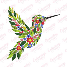Beautiful Floral Hummingbird Embroidery Design
