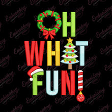 Oh What Fun Christmas Embroidery Design