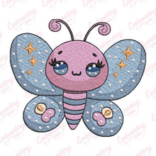 Cute Cartoon Style Butterfly Embroidery Design