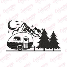 Camping Trailer Embroidery Design