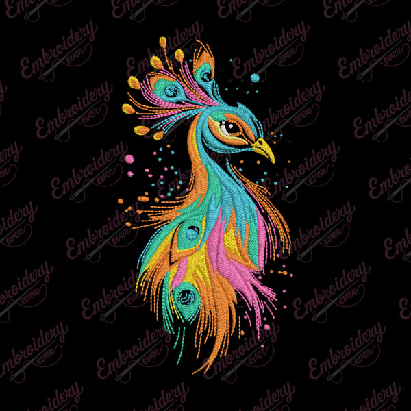 Beautiful Peacock Embroidery Design