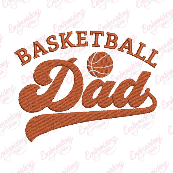Basketball Dad Embroidery Design
