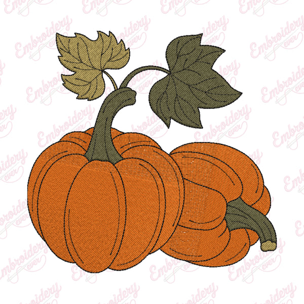 Autumn Pumpkin Thanksgiving Embroidery Design