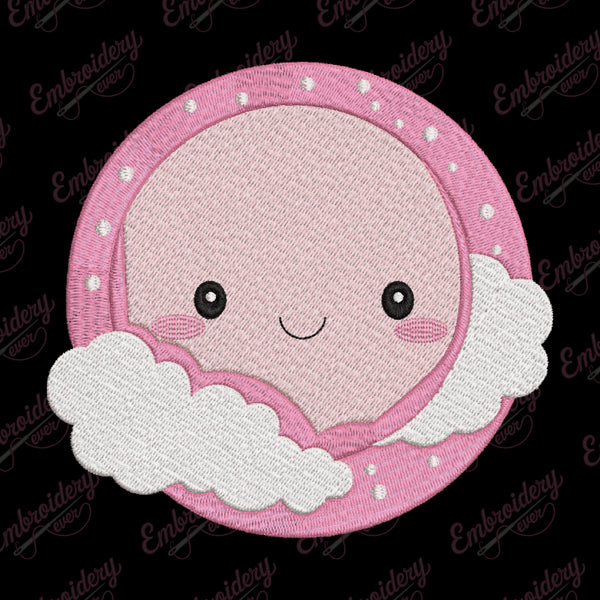 Happy Little Cloud Embroidery Design