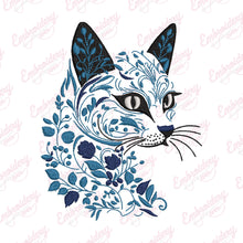 Botanical Cat Embroidery Design
