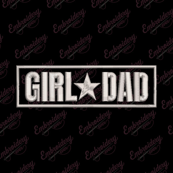 Girls Dad Embroidery Design