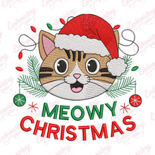 Meowy Christmas Cat Embroidery Design
