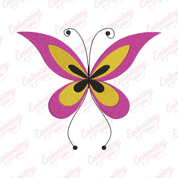Colorful Butterfly Embroidery Design