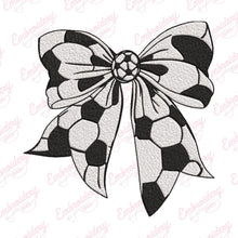 Soccer Coquette Bow Embroidery Design