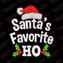 Christmas Santa's Favorite Ho Embroidery Design