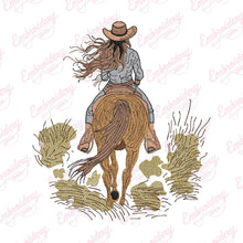Cute Cowgirl Machine Embroidery Design