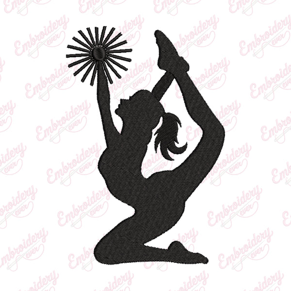 Dynamic Cheerleading Embroidery Design