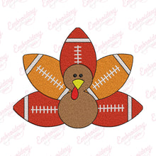 Thanksgiving American Football Turkey Embroidery Design